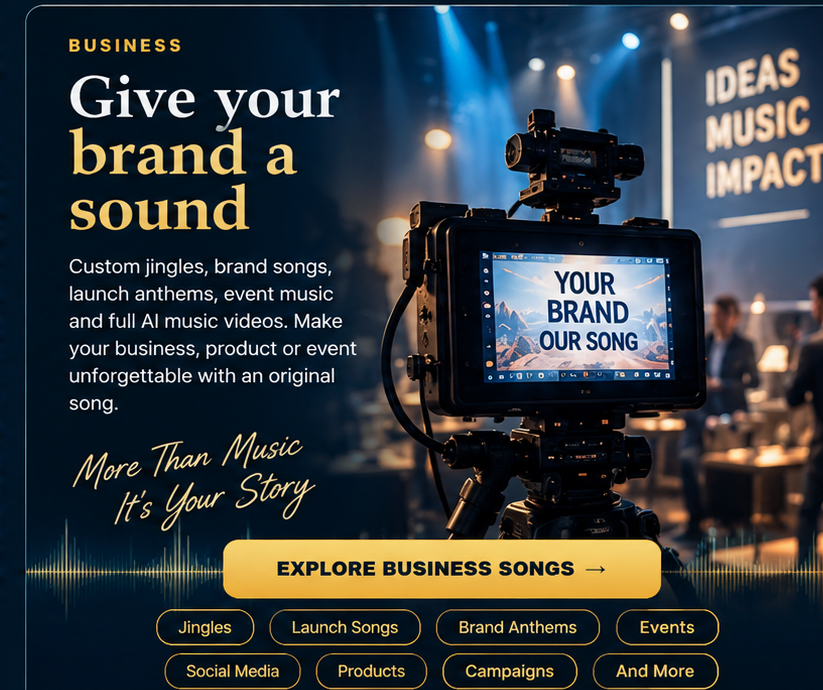 Business Songs — custom jingles, launch songs, brand anthems, events, products and campaigns
