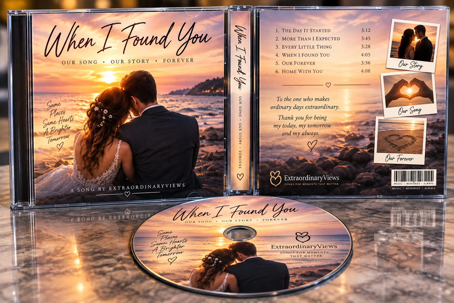 Personalised ExtraordinaryViews CD packaging
