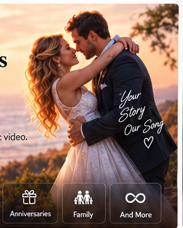 Wedding couple at sunset
